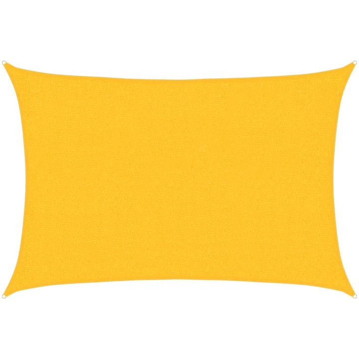 Solsegel 160 g/m² rektangulär gul HDPE vidaXL 2 x 2.5 m – bild 2