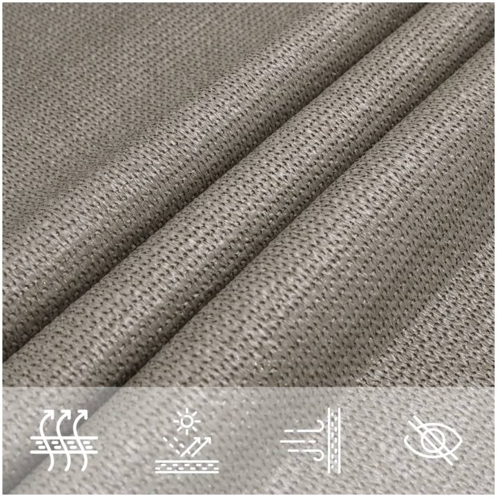 Solsegel 160 g/m² rektangulär ljusgrå HDPE vidaXL 2 x 2.5 m – bild 8
