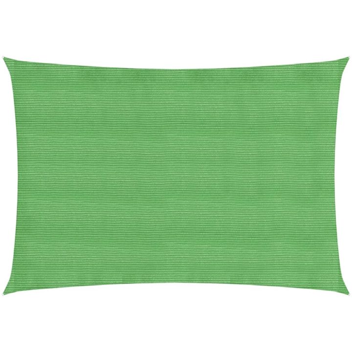 Solsegel 160 g/m² rektangulär ljusgrön HDPE vidaXL 2 x 3.5 m – bild 2