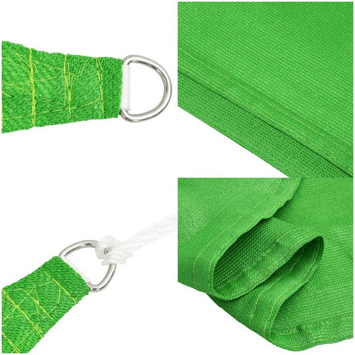 Solsegel 160 g/m² rektangulär ljusgrön HDPE vidaXL 2 x 3.5 m – bild 7