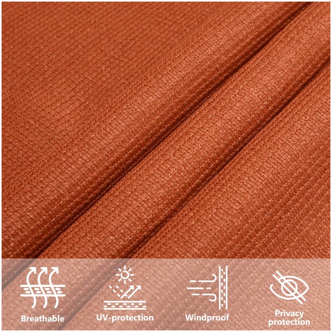 Solsegel 160 g/m² rektangulär orange HDPE vidaXL 3 x 6 m – bild 11
