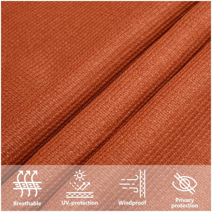 Solsegel 160 g/m² rektangulär orange HDPE vidaXL 3 x 6 m – bild 11
