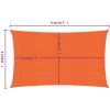 Solsegel 160 g/m² rektangulär orange HDPE vidaXL 3 x 6 m – miniatyr 7