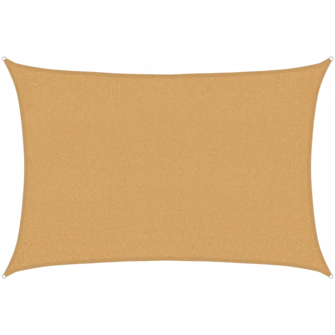 Solsegel 160 g/m² rektangulär sand HDPE vidaXL 2 x 2.5 m – bild 2