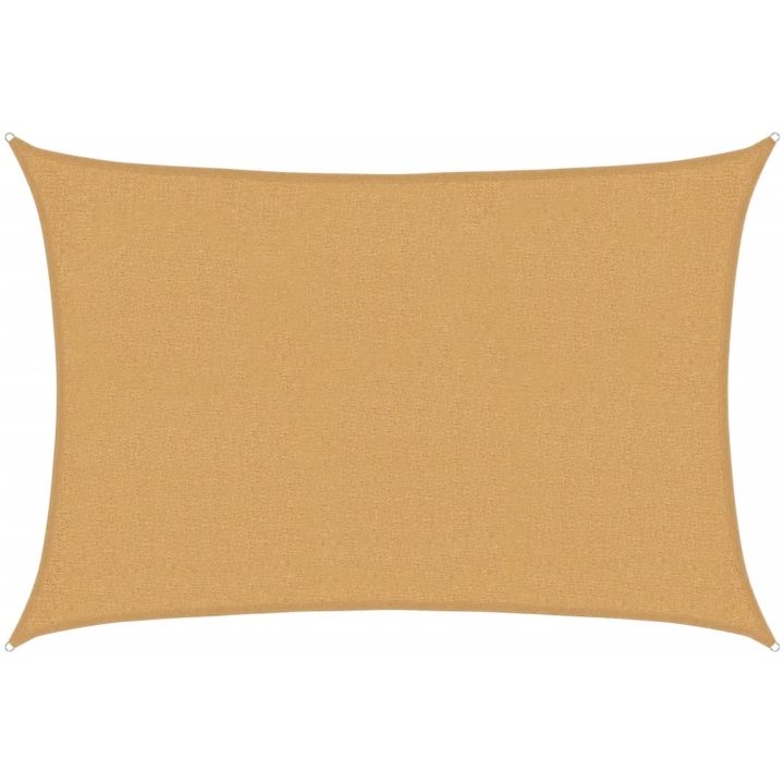 Solsegel 160 g/m² rektangulär sand HDPE vidaXL 2 x 2.5 m – bild 2