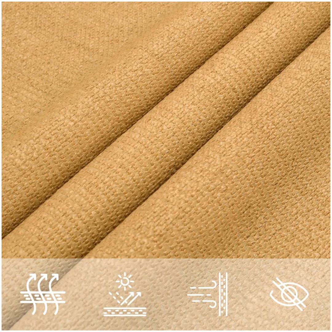 Solsegel 160 g/m² rektangulär sand HDPE vidaXL 2 x 2.5 m – bild 8