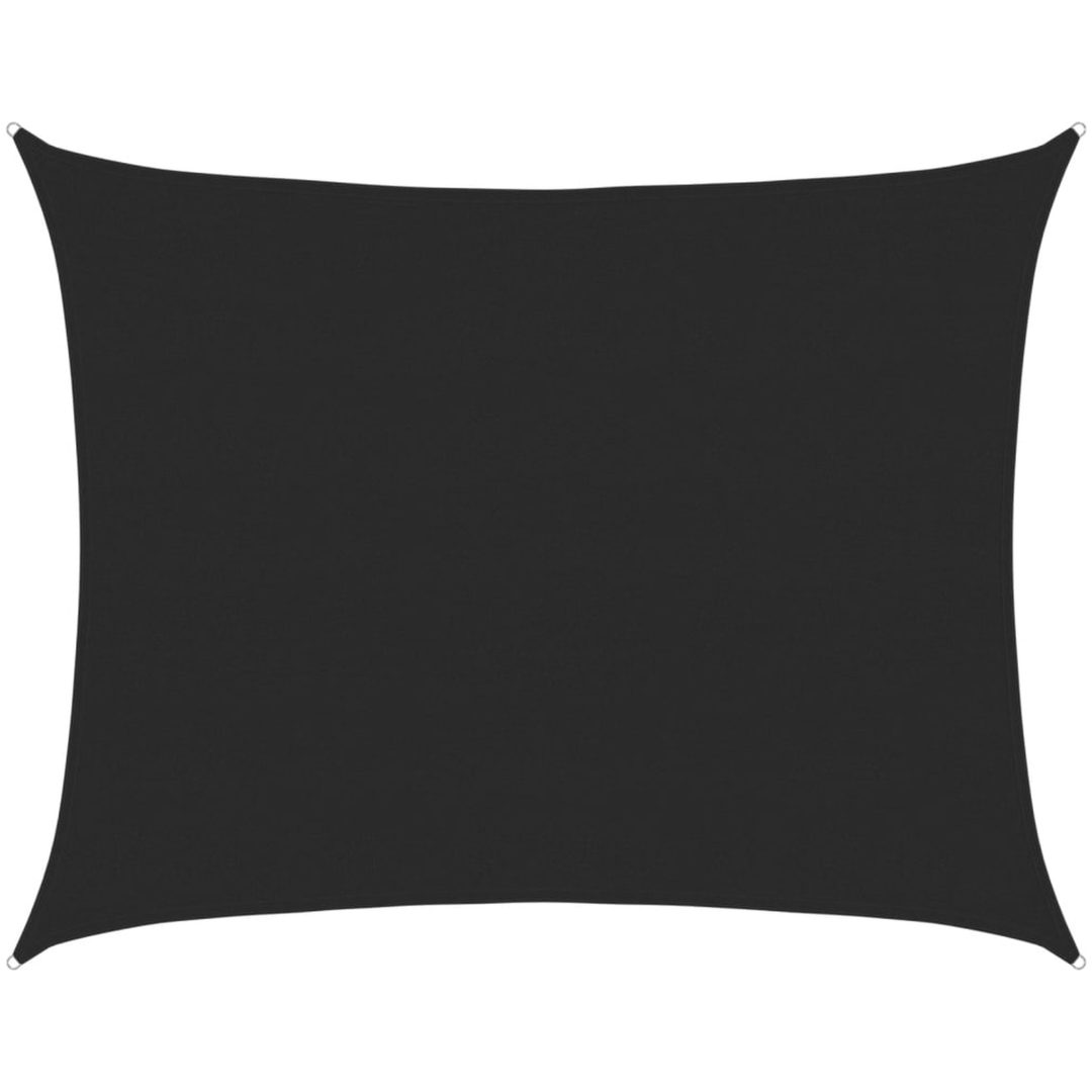 Solsegel 160 g/m² rektangulär svart HDPE vidaXL 6 x 8 m – bild 2