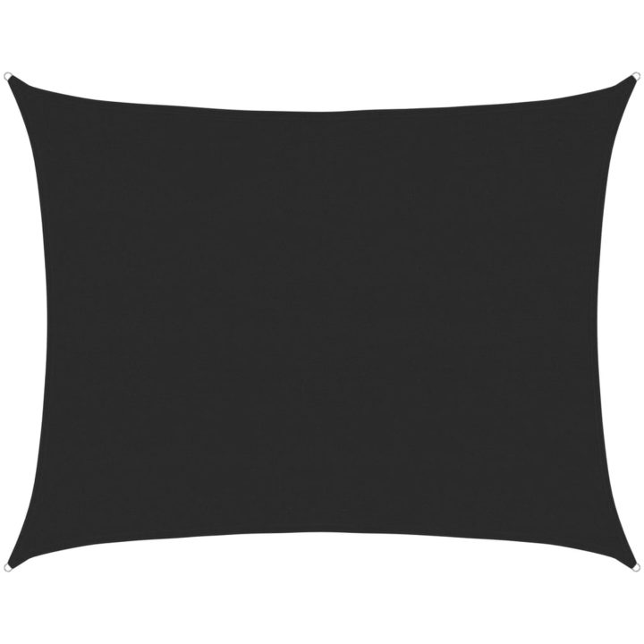Solsegel 160 g/m² rektangulär svart HDPE vidaXL 6 x 8 m – bild 2