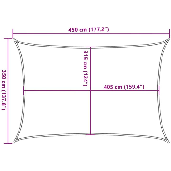 Solsegel 160 g/m² rektangulär terrakotta HDPE vidaXL 3.5 x 4.5 m – bild 10
