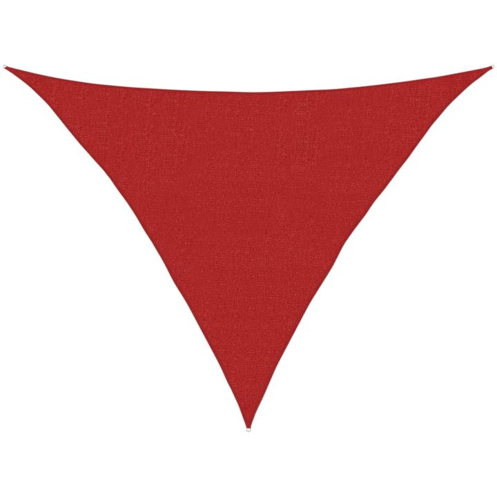 Solsegel 160 g/m² röd HDPE vidaXL 2.5 x 2.5 x 3.5 m – bild 2