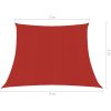 Solsegel 160 g/m² röd HDPE vidaXL 3/4 x 2 m – miniatyr 7
