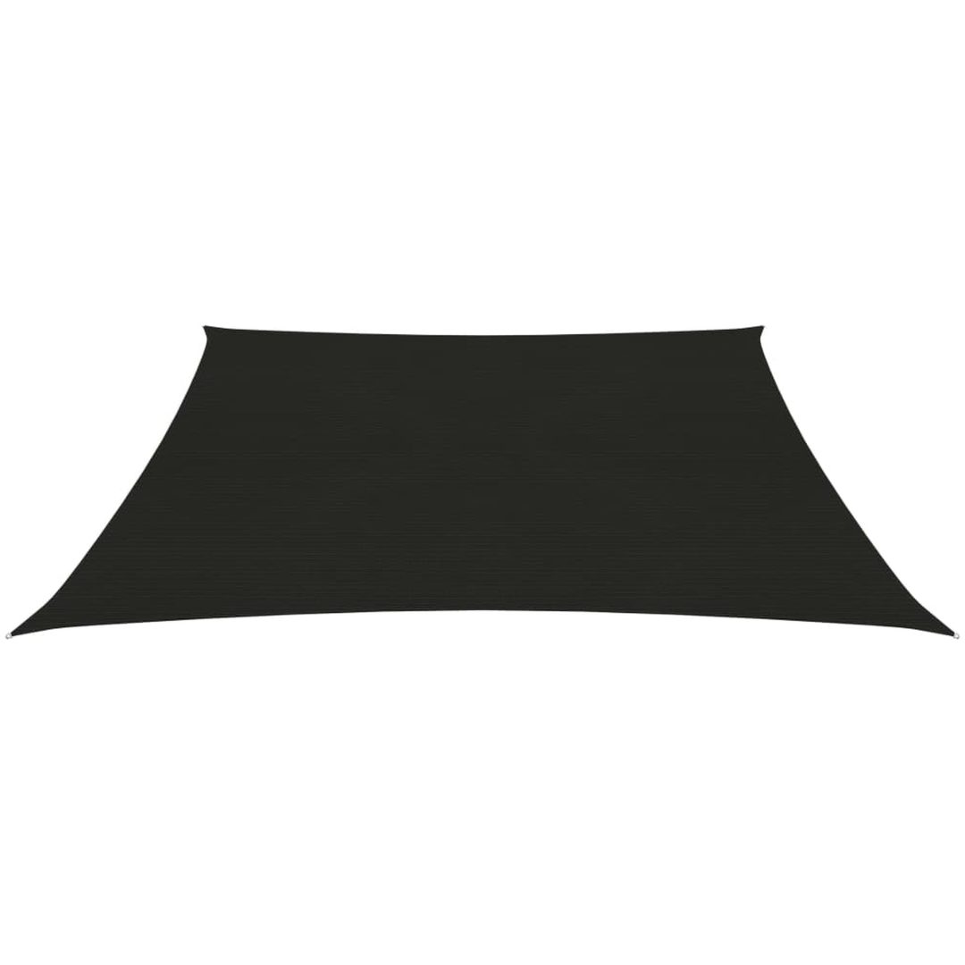 Solsegel 160 g/m² svart HDPE vidaXL 3/4 x 2 m – bild 3