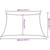 Solsegel 160 g/m² svart HDPE vidaXL 3/4 x 2 m – miniatyr 10