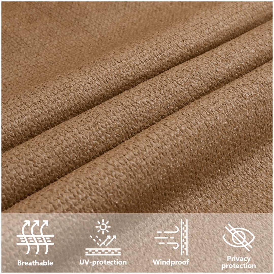 Solsegel 160 g/m² taupe HDPE vidaXL 3 x 3 x 3 m – bild 11