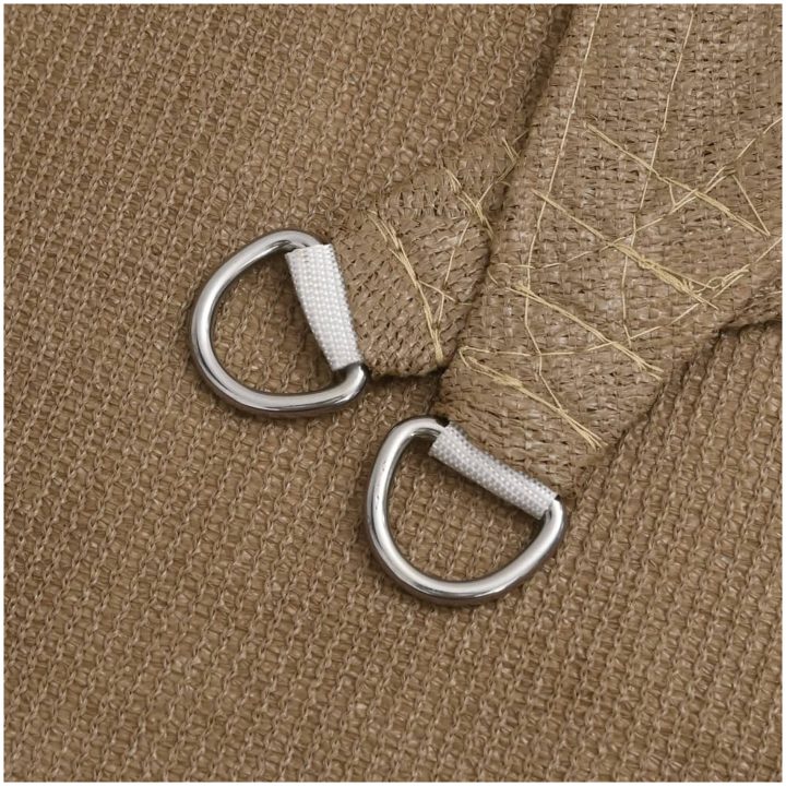 Solsegel 160 g/m² taupe HDPE vidaXL 3 x 3 x 3 m – bild 6
