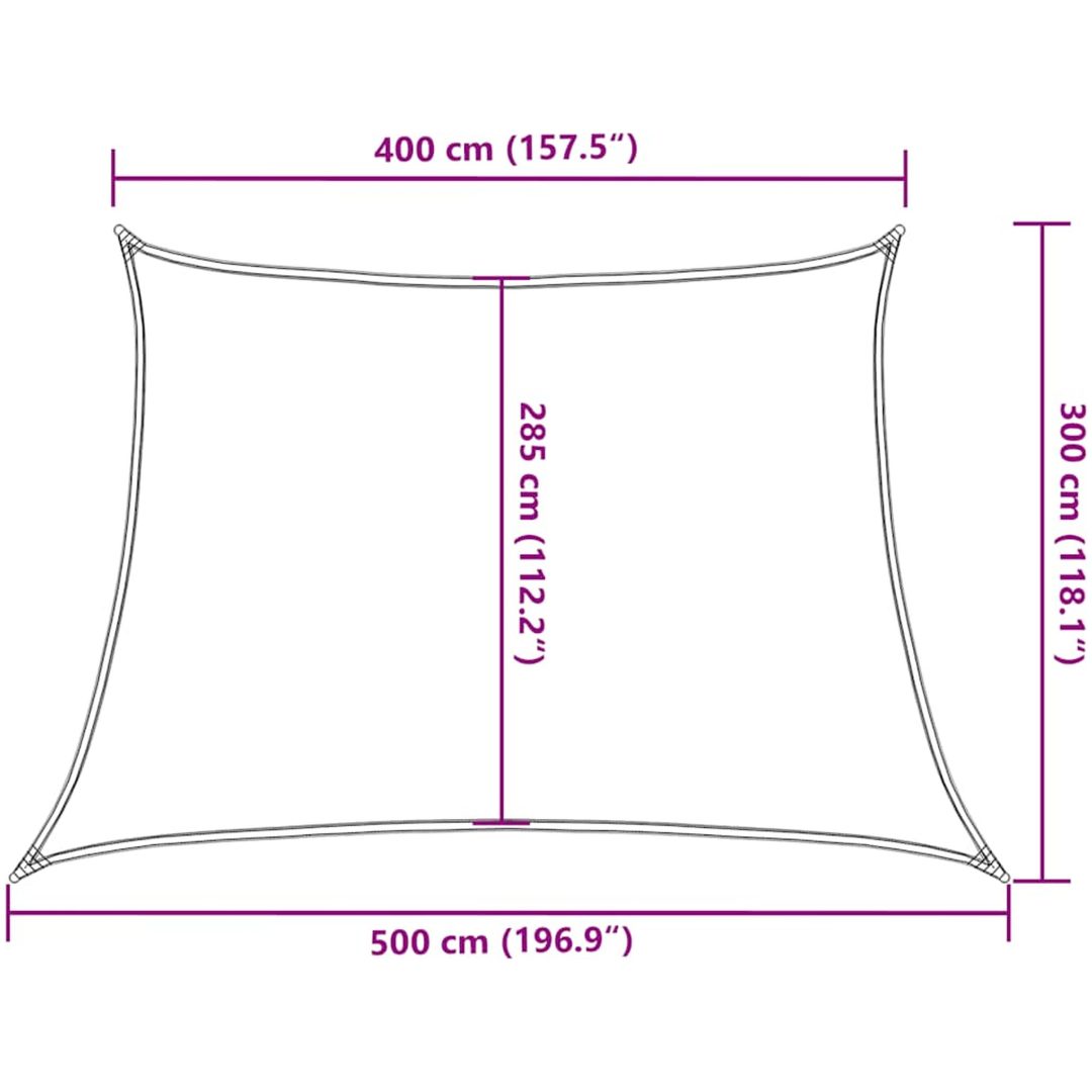 Solsegel 160 g/m² trapezoid gul HDPE vidaXL 4/5 x 3 m – bild 10