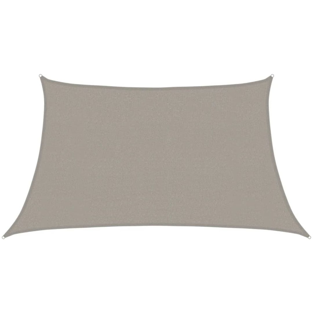Solsegel 160 g/m² trapezoid ljusgrå HDPE vidaXL 3/4 x 2 m – bild 2