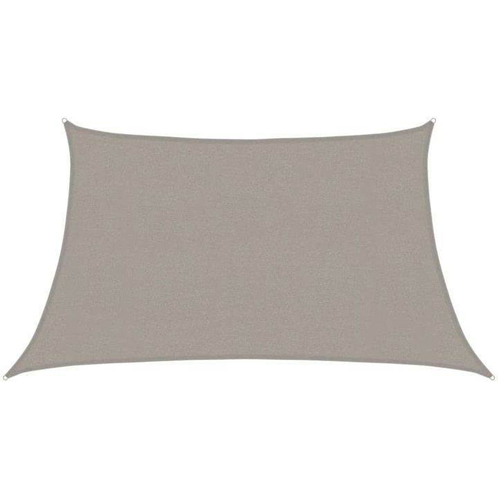 Solsegel 160 g/m² trapezoid ljusgrå HDPE vidaXL 3/4 x 2 m – bild 2