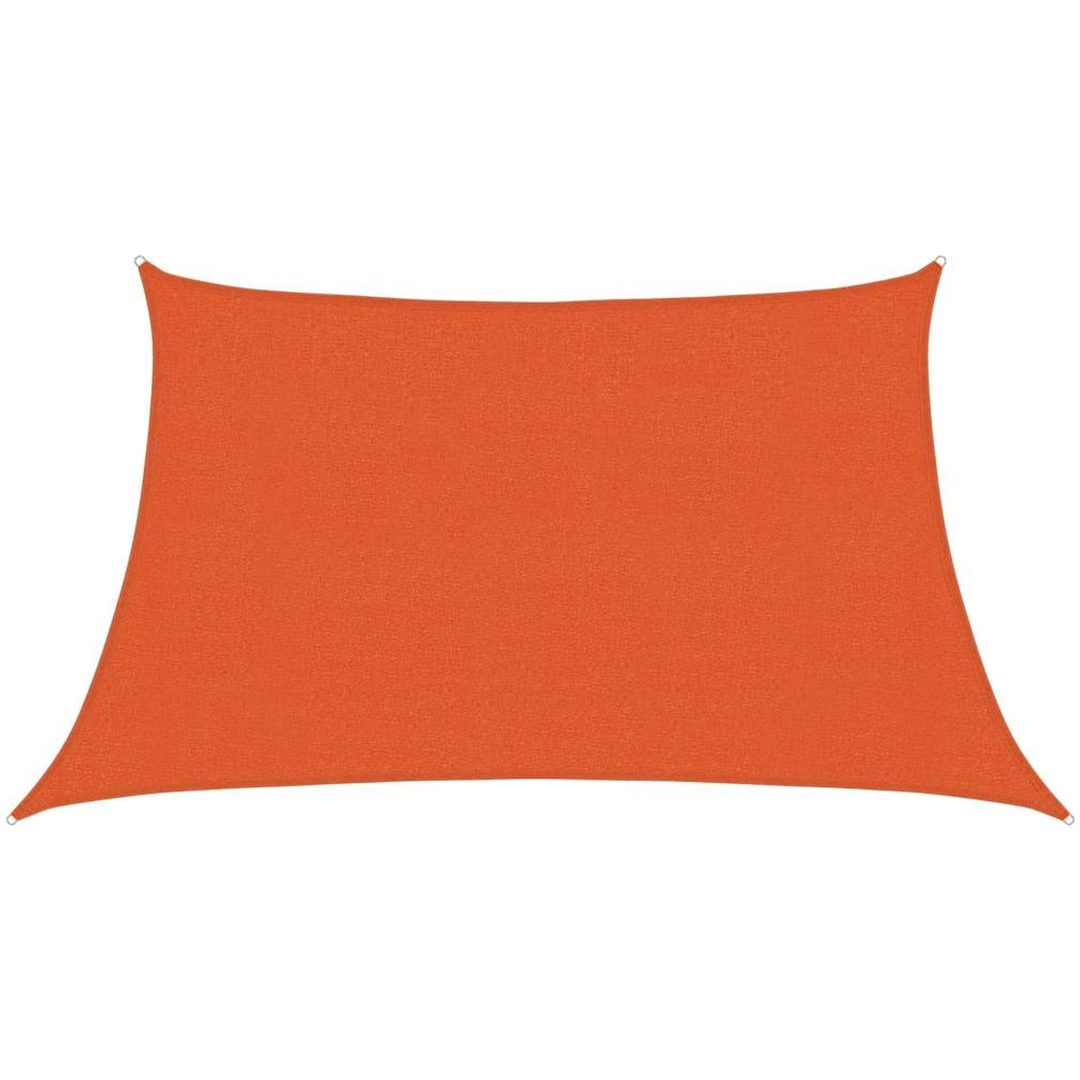 Solsegel 160 g/m² trapezoid orange HDPE vidaXL 3/4 x 2 m – bild 2