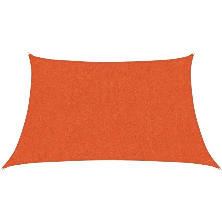 Solsegel 160 g/m² trapezoid orange HDPE vidaXL 3/4 x 2 m – bild 2