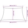 Solsegel 160 g/m² trapezoid orange HDPE vidaXL 3/4 x 2 m – miniatyr 10