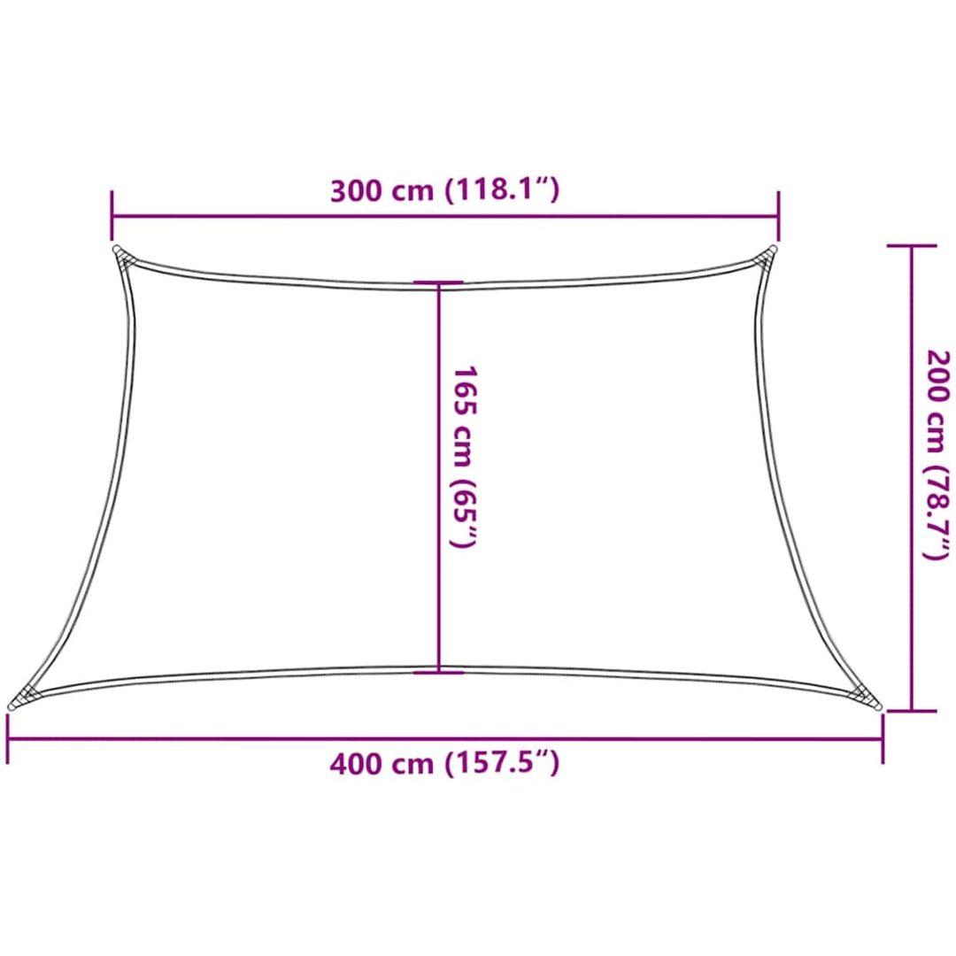 Solsegel 160 g/m² trapezoid orange HDPE vidaXL 3/4 x 2 m – bild 10