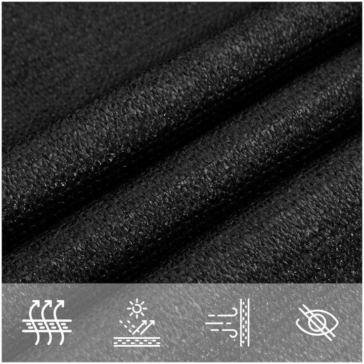 Solsegel 160 g/m² trapezoid svart HDPE vidaXL 4/5 x 4 m – bild 7
