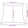 Solsegel 160 g/m² trapezoid svart HDPE vidaXL 4/5 x 4 m – miniatyr 10