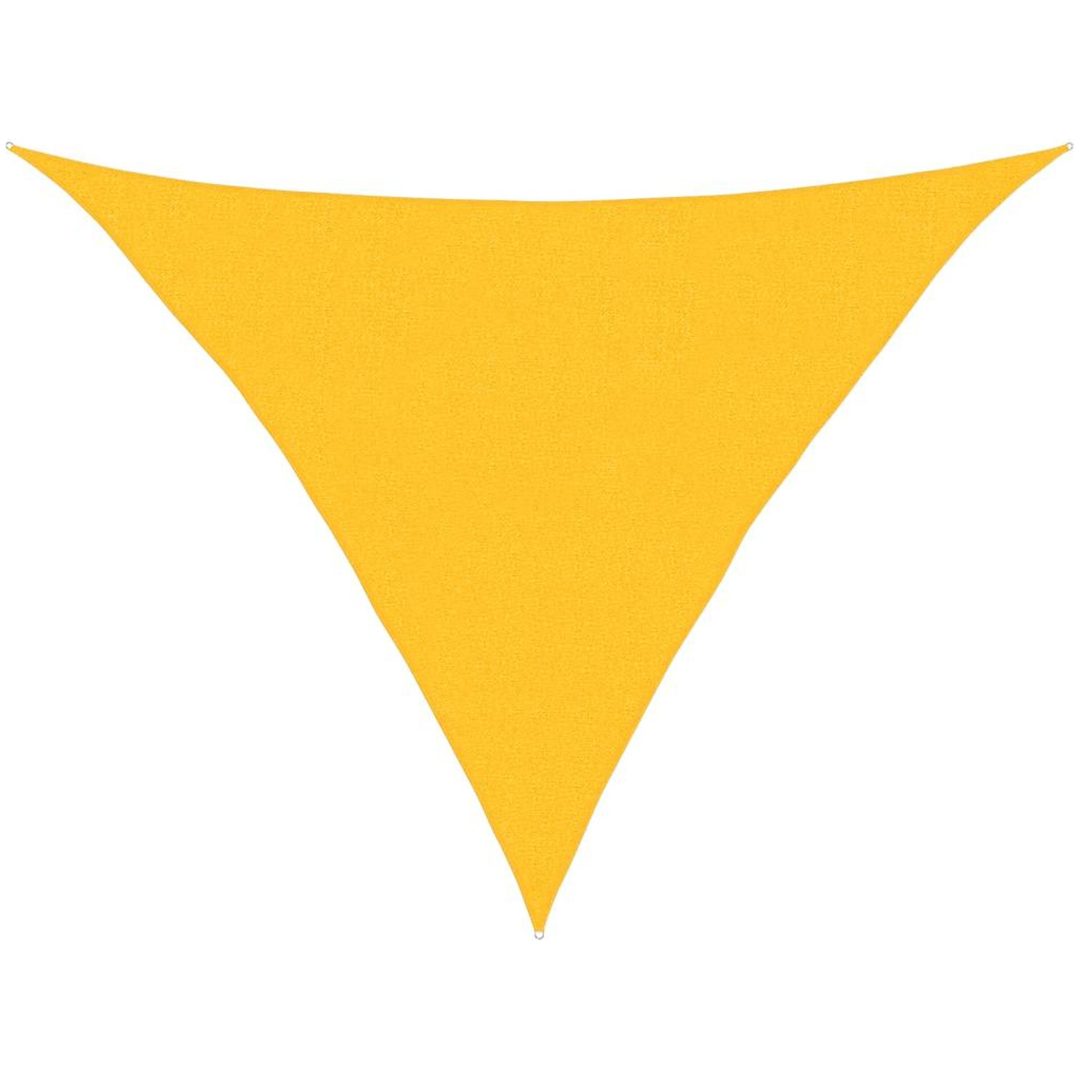 Solsegel 160 g/m² triangulär gul HDPE vidaXL 2.5 x 2.5 x 3.5 m – bild 2