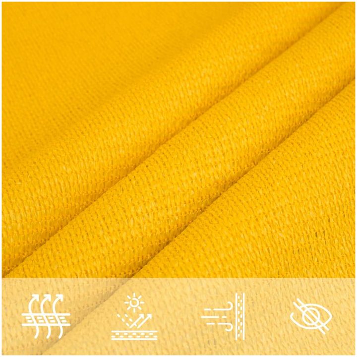 Solsegel 160 g/m² triangulär gul HDPE vidaXL 2.5 x 2.5 x 3.5 m – bild 7