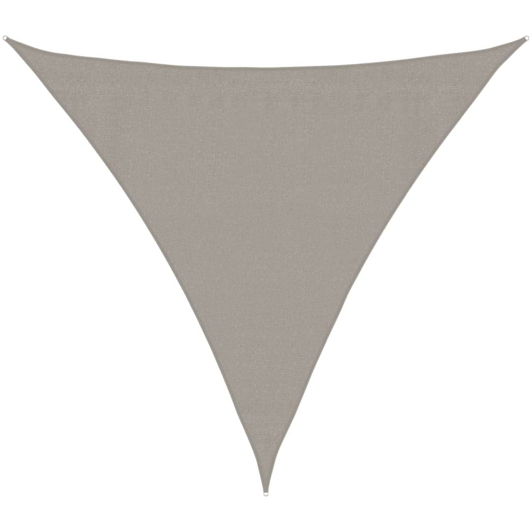 Solsegel 160 g/m² triangulär ljusgrå HDPE vidaXL 3 x 3 x 3 m – bild 2