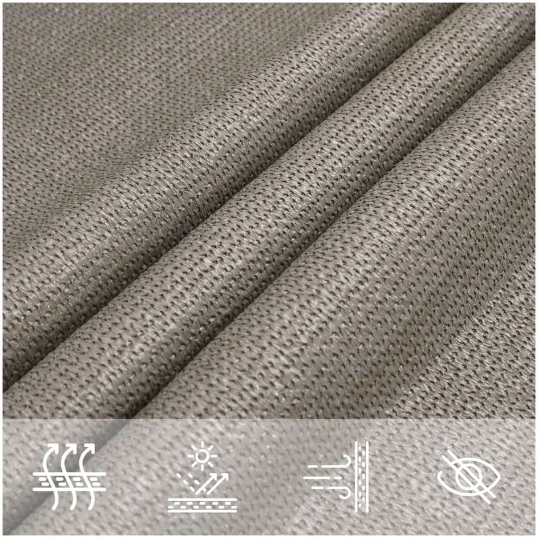 Solsegel 160 g/m² triangulär ljusgrå HDPE vidaXL 3 x 3 x 3 m – bild 8