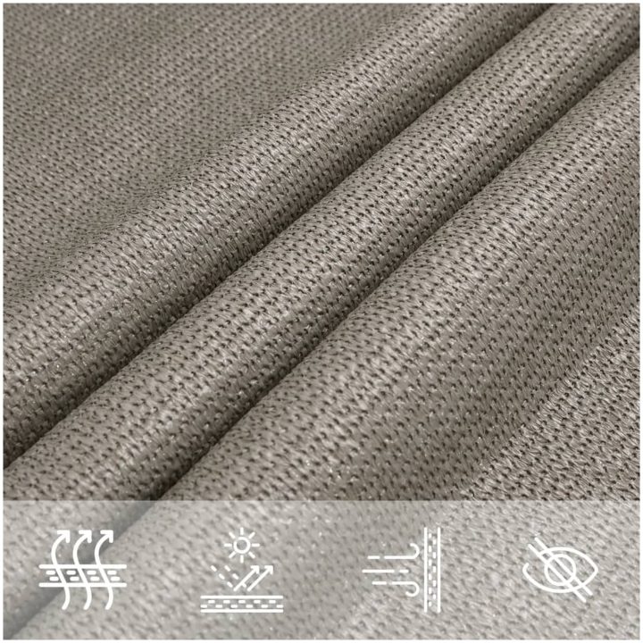 Solsegel 160 g/m² triangulär ljusgrå HDPE vidaXL 3 x 3 x 3 m – bild 8