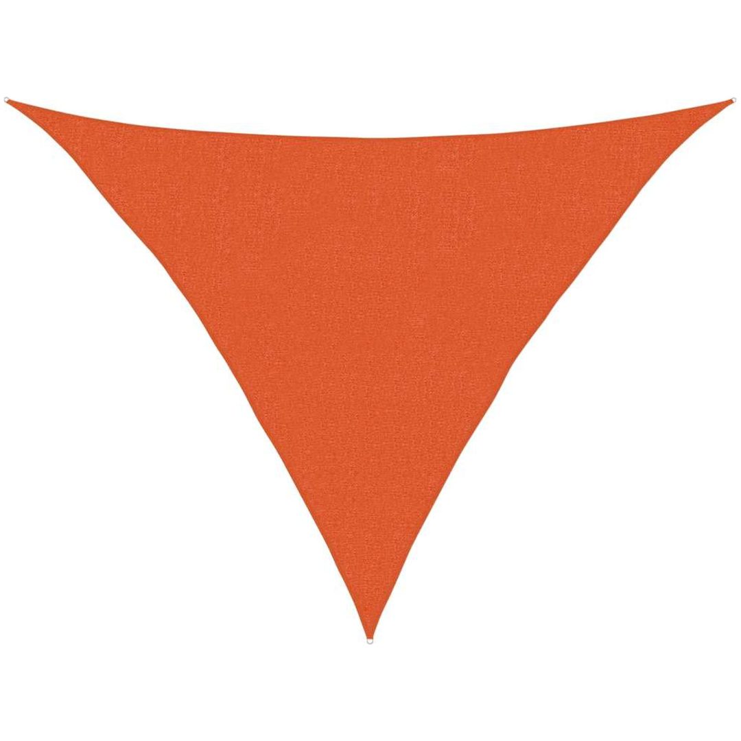 Solsegel 160 g/m² triangulär orange HDPE vidaXL 2.5 x 2.5 x 3.5 m – bild 2