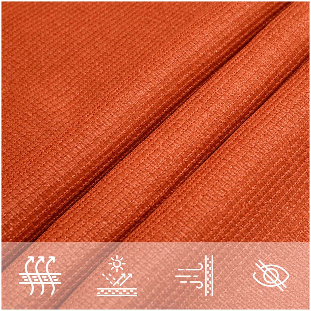 Solsegel 160 g/m² triangulär orange HDPE vidaXL 2.5 x 2.5 x 3.5 m – bild 5