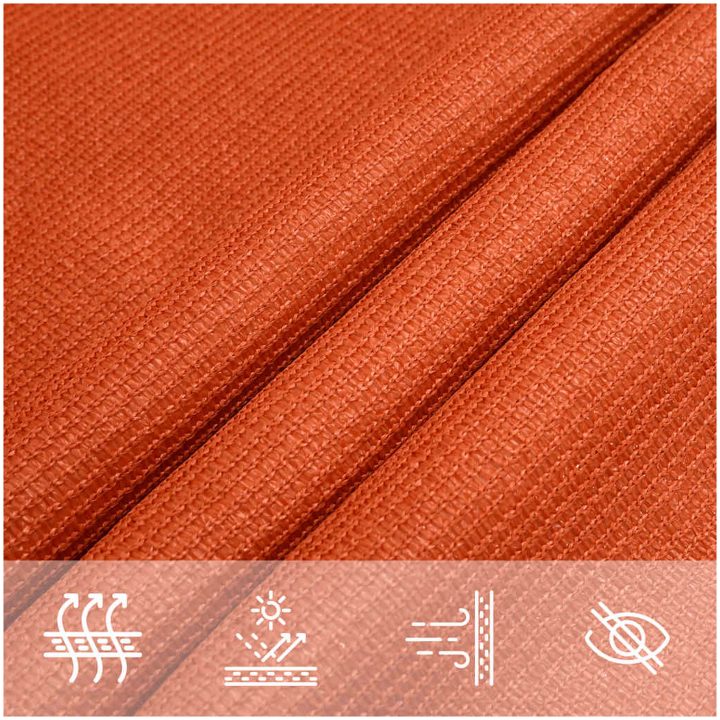 Solsegel 160 g/m² triangulär orange HDPE vidaXL 2.5 x 2.5 x 3.5 m – bild 5