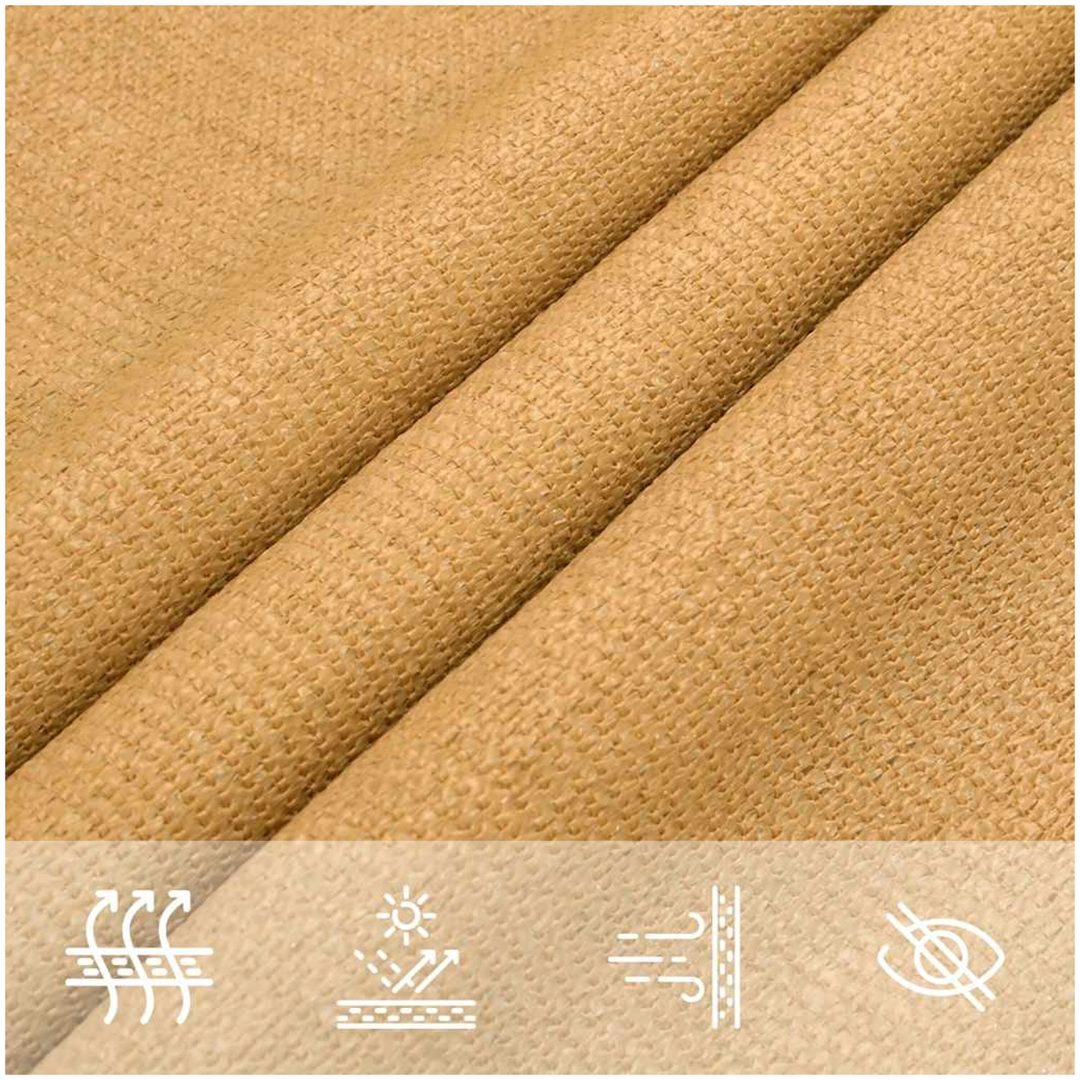 Solsegel 160 g/m² triangulär sand HDPE vidaXL 3 x 3 x 3 m – bild 8