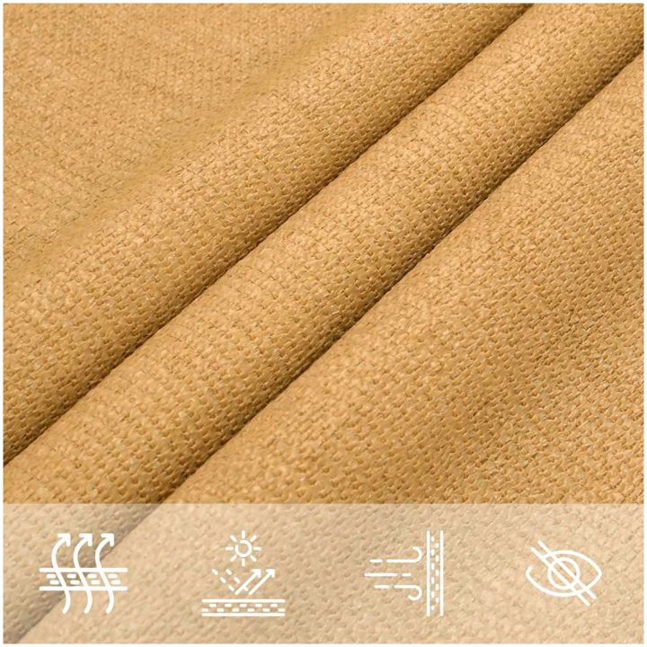 Solsegel 160 g/m² triangulär sand HDPE vidaXL 3 x 3 x 3 m – bild 8
