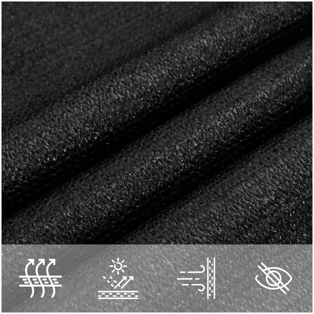 Solsegel 160 g/m² triangulär svart HDPE vidaXL 5 x 7 x 7 m – bild 7