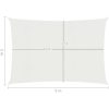 Solsegel 160 g/m² vit 3x5 m HDPE vidaXL 5 x 3 m – miniatyr 7