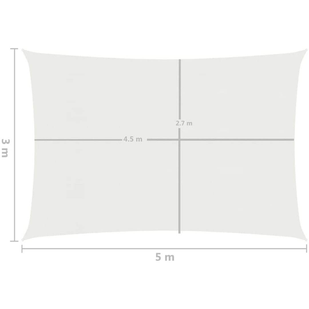 Solsegel 160 g/m² vit 3x5 m HDPE vidaXL 5 x 3 m – bild 7
