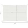 Solsegel 160 g/m² vit 6x8 m HDPE vidaXL 8 x 6 m – miniatyr 7