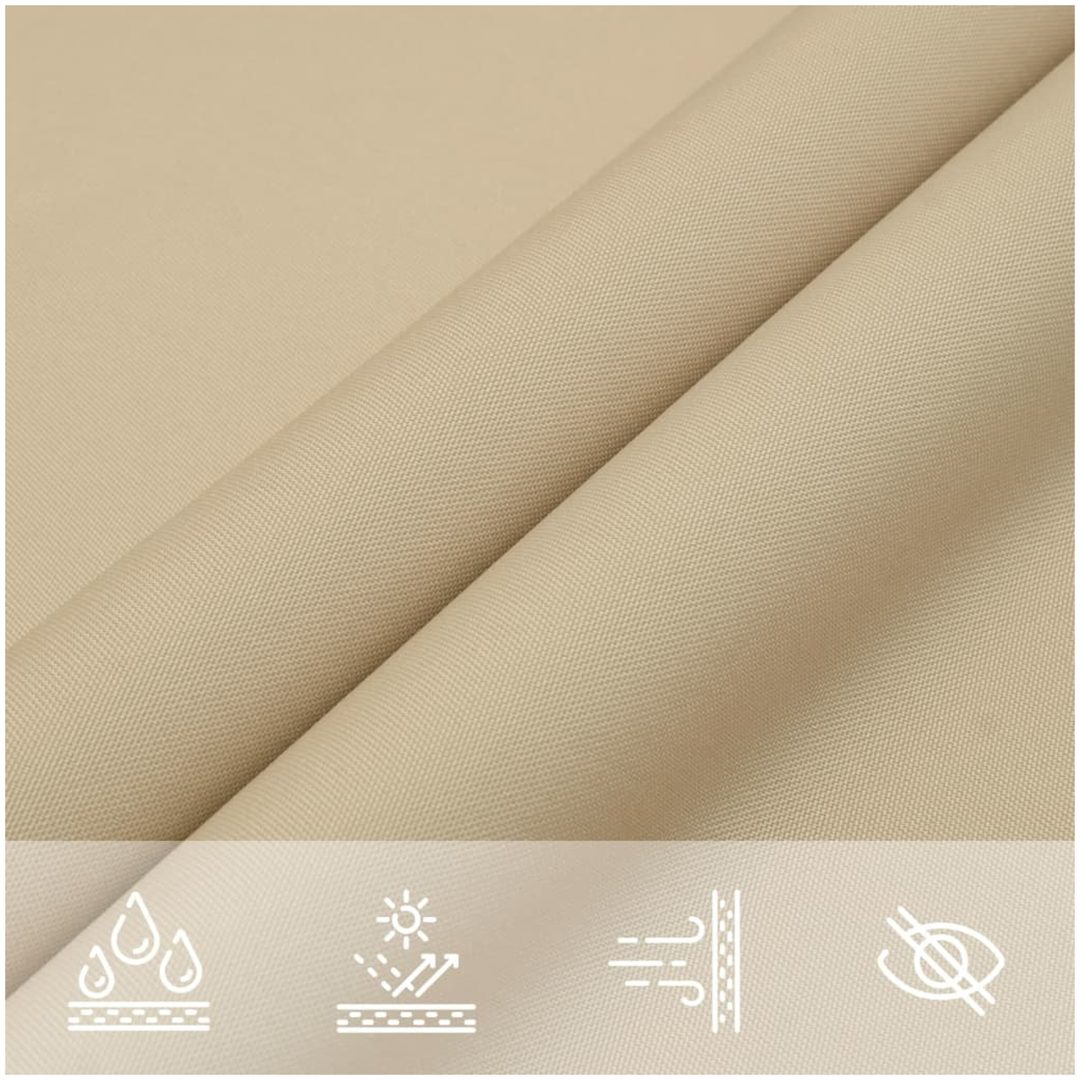 Solsegel beige 100% polyesteroxford vidaXL 2 x 2 x 2 m – bild 7