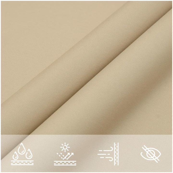 Solsegel beige 100% polyesteroxford vidaXL 2 x 2 x 2 m – bild 7