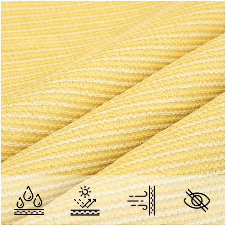 Solsegel HDPE fyrkantigt beige vidaXL 2 x 2 m – bild 5