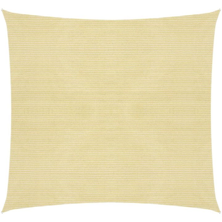 Solsegel HDPE fyrkantigt beige vidaXL 2 x 2 m – bild 6
