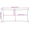 Solsegel HDPE rektangulärt beige vidaXL 2 x 4 m – miniatyr 10