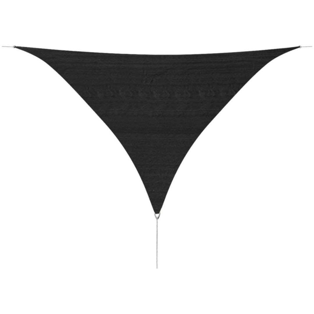 Solsegel HDPE trekantigt antracit vidaXL 3.6 x 3.6 x 3.6 m – bild 2