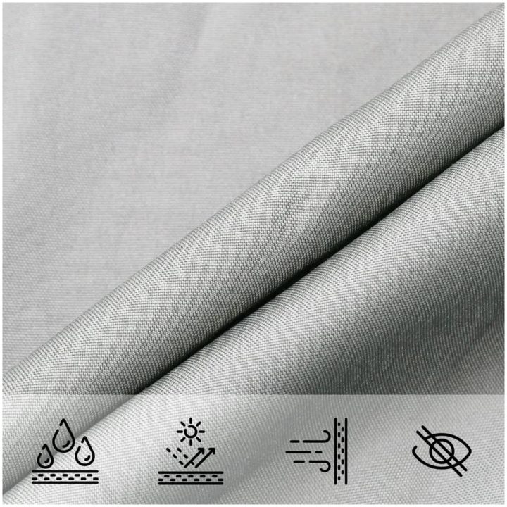 Solsegel ljusgrå 3x2,5 m 100% polyesteroxford vidaXL 2.5 x 3 m – bild 8