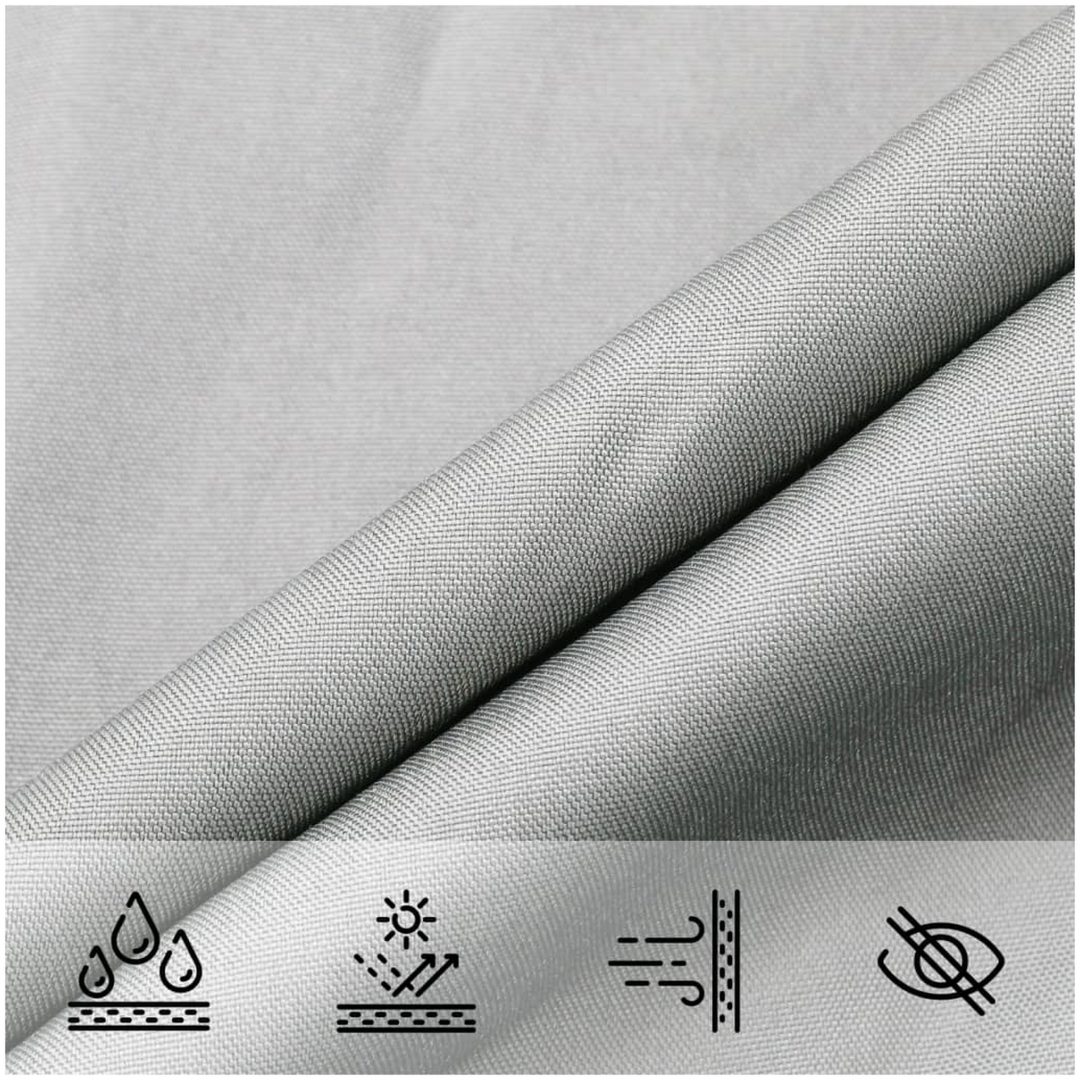 Solsegel ljusgrå 5x2 m 100% polyesteroxford vidaXL 2 x 5 m – bild 8